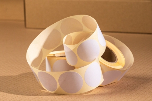 Naklejki okrągłe stickers 40mm 500szt białe