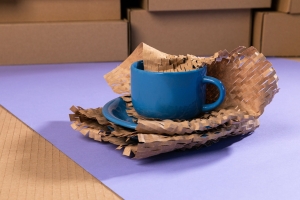 Szary papier nacinany do pakowania 30cm/100m