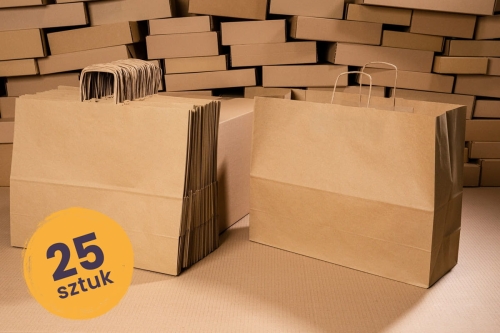 Torba papierowa brązowa 500x180x390 - 25 szt.