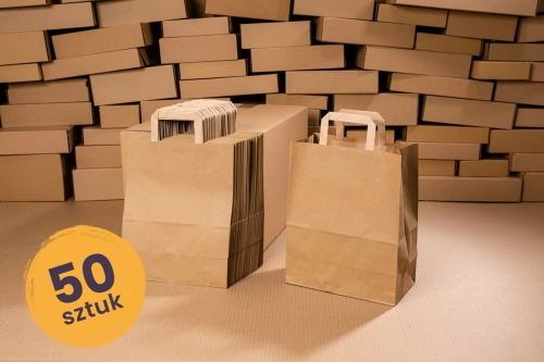 Paper bags brown 260x140x320 - 50 pcs.