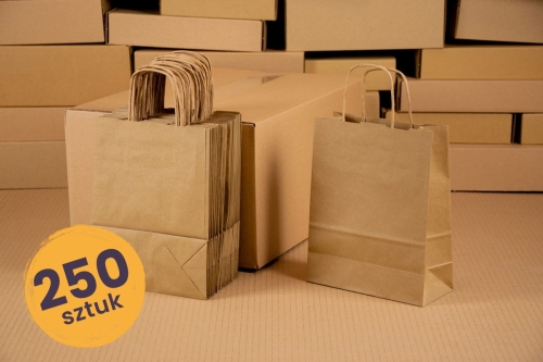 Paper bags brown 180x80x225 - 250 pcs.