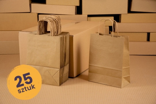 Torba papierowa brązowa 180x80x225 - 25 szt.