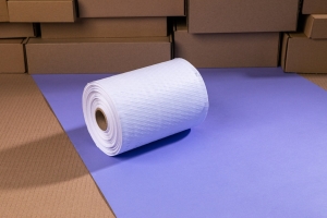 Biały papier nacinany do pakowania 20cm/100m