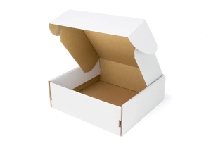 Karton fasonowy 200x200x70 InPost biały otwarty
