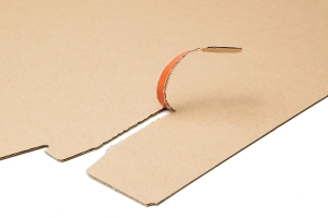 Karton wysyłkowy z paskiem klejowym i zrywką 280x200x80 zrywka