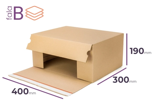 Karton automatyczny z paskiem klejowym 400x300x190 - 10 szt.