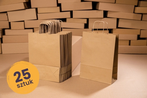 Torba papierowa brązowa 240x100x320 - 25 szt.
