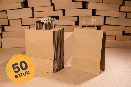 Paper bags brown 240x100x320 - 50 pcs.