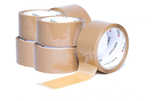 Taśma kauczuk brązowa 48x60 EUROTAPE - 6 szt.