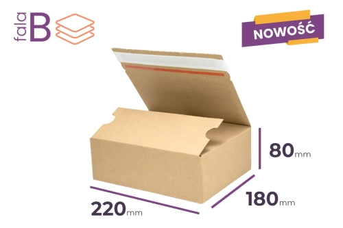 Karton automatyczny z paskiem klejowym 220x180x80 - 10 szt.