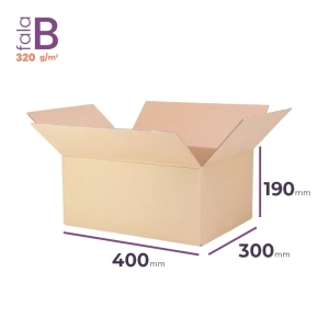duży karton klapowy 400x300x190 mm fala b
