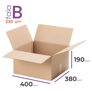 wysyłkowy karton klapowy 400x380x190 mm fala b