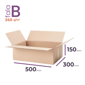 duży karton klapowy 500x300x150 mm fala b