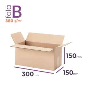 mały karton klapowy 300x150x150 mm fala b