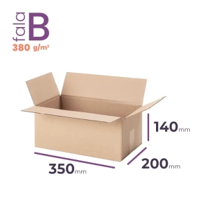 mały karton klapowy 350x200x140 mm fala b