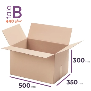 średni karton klapowy 500x350x300 mm fala b