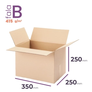 mały karton klapowy 350x250x250 mm fala b