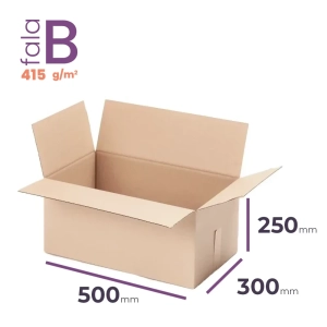 duży karton klapowy 500x300x250 mm fala b