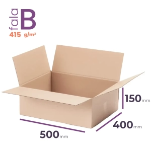 średni karton klapowy 500x400x150 mm fala b