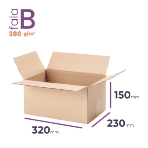 średnie pudełko kartonowe 320x230x150 mm