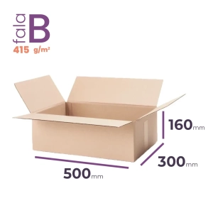 duży karton klapowy 500x300x160 mm fala b