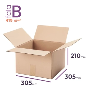 karton klapowy 305x305x210 mm fala b 415g/m2