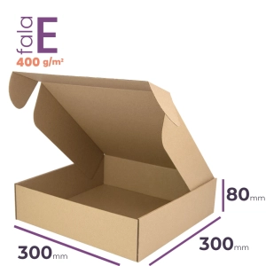 Szary karton fasonowy 300x300x80 mm