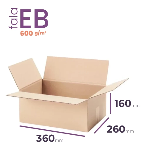 Karton 5-warstwowy 360x260x160 wym. zewn. EB/600 - 20 szt.