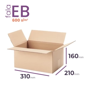 gruby karton klapowy 310x210x160 mm fala eb