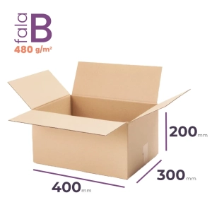 duży karton klapowy 400x300x200 mm fala b