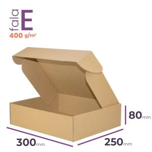 Szary karton fasonowy o wymiarach 350x250x80 mm