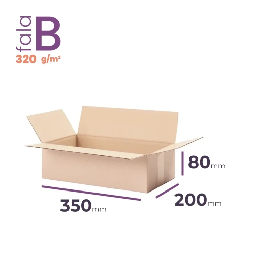 Karton 350x200x80 wym. zewn. B/320 - 20 szt.