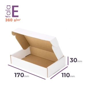biały karton fasonowy 170x110x30 mm
