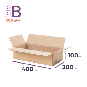 średni karton klapowy 400x200x100 mm fala b