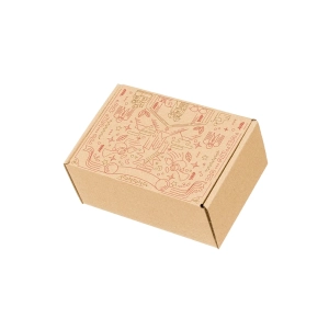 brązowy karton fasonowy świąteczny 160x110x70 mm