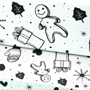 karton z gotowym nadrukiem świątecznym 160x110x70 mm