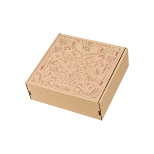 brązowy karton fasonowy świąteczny 200x200x70 mm