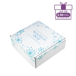 karton z nadrukiem świątecznym