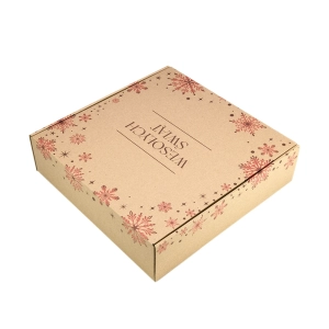 świąteczny karton fasonowy “Śnieżynki” 30x30x8 cm