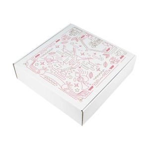 biały karton fasonowy świąteczny 30x30x8 cm