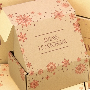 szary karton świąteczny 350x250x90 mm