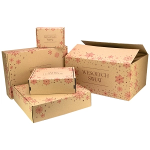 szary karton fasonowy ozdobny 350x250x90 mm