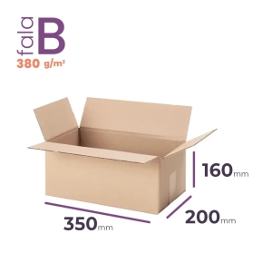 mały karton klapowy 350x200x160 mm fala b