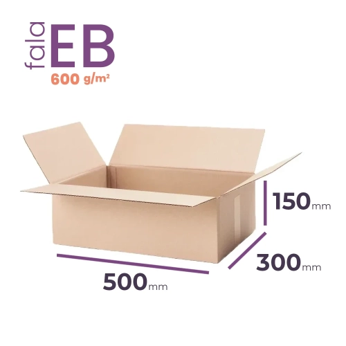Karton 5-warstwowy 500x300x150 wym. zewn. EB/600 - 10 szt.
