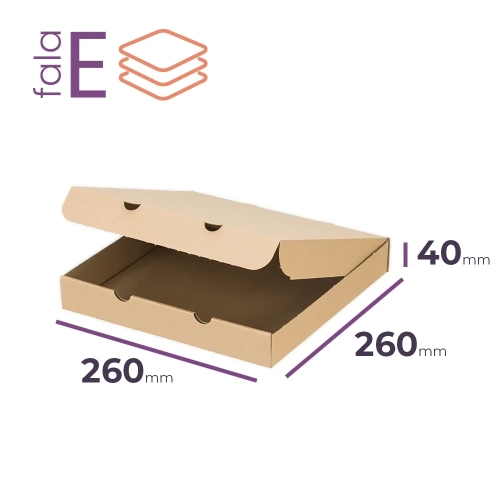 Karton na pizzę 26 cm prosty - 50 szt.