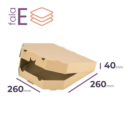 Karton na pizzę 26 cm ścięty - 50 szt.