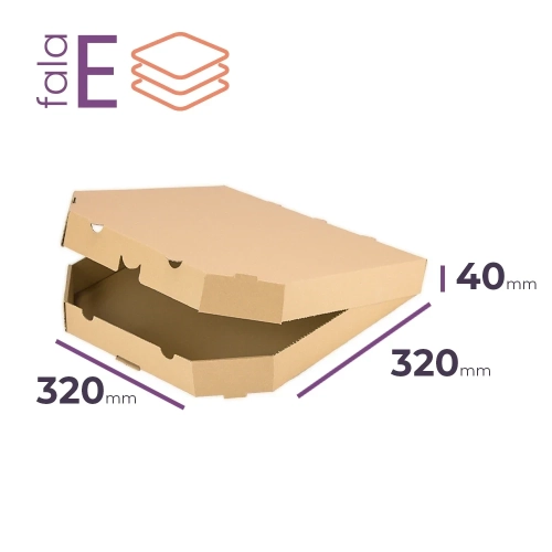 Karton na pizzę 32 cm ścięty - 50 szt.