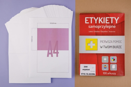 Etykieta samoprzylepna 210x148mm - arkusz A4