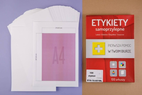 Etykieta samoprzylepna 210x297mm - arkusz A4