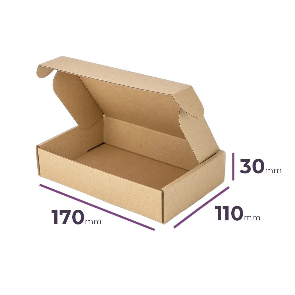 płaski karton fasonowy 170x110x30 mm